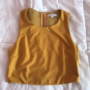 yellow crop top